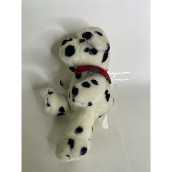 Commonwealth Dalmatian Dog Puppy Girl Plush Stuffed Animal Toy Red Bow Vintage - Picture 2 of 10